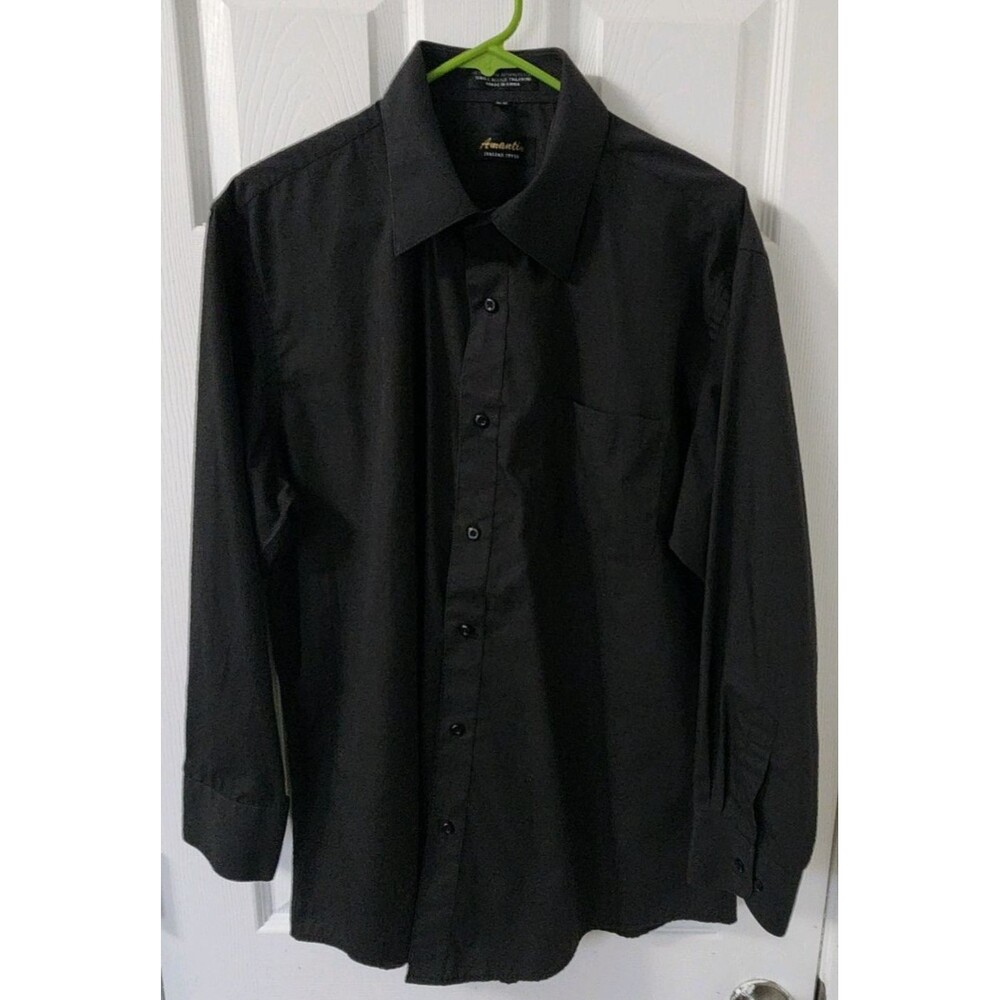 Amanti Italian Style Long Sleeve Button-Up Men's Dress Shirt Size 16.5-32/33